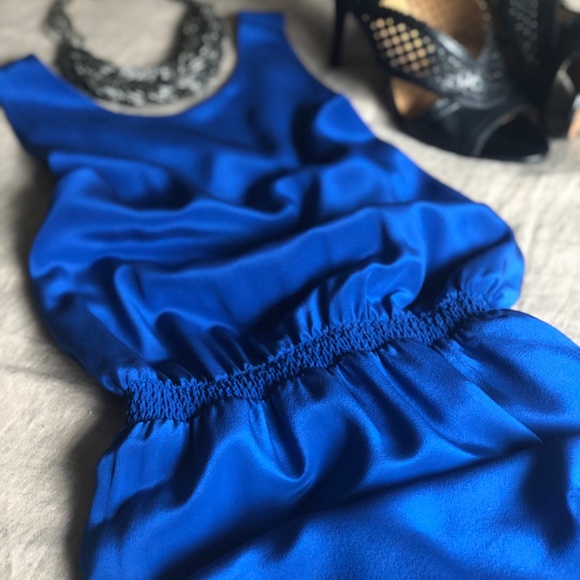 Banana Republic Blue Silk Dress XS - Picture 3 of 7
